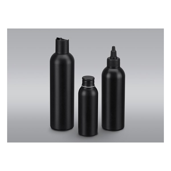 Plastikinis juodas buteliukas 250ml